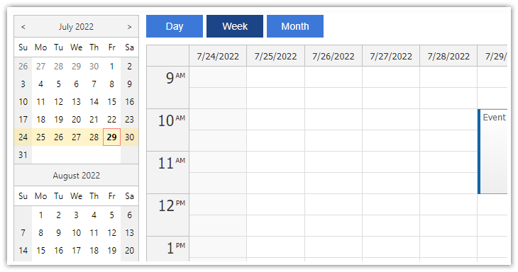 Angular Calendar: Day/Week/Month Views