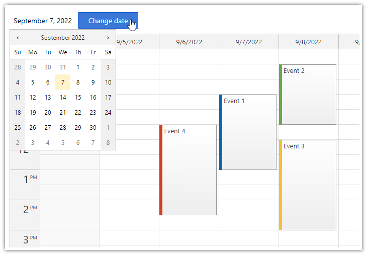 React Calendar with Date Picker