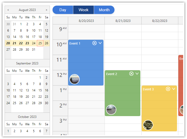 Angular Calendar: Day/Week/Month Views