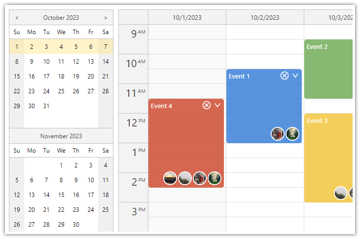 React Weekly Calendar