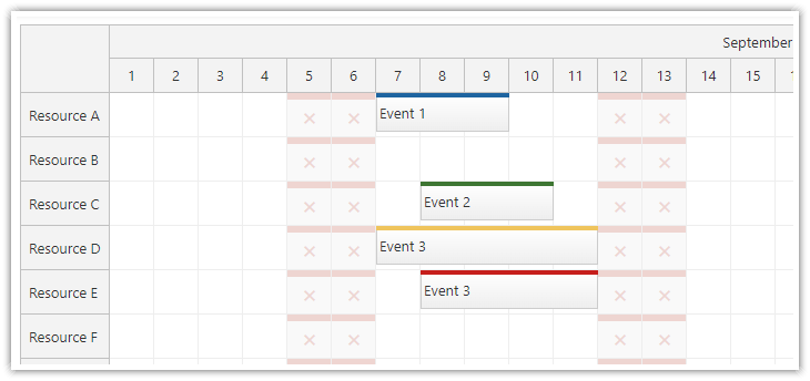 React JSX Components in Scheduler Grid Cells