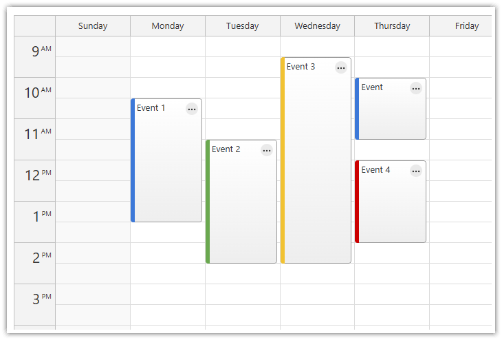 JavaScript Event Calendar Demo