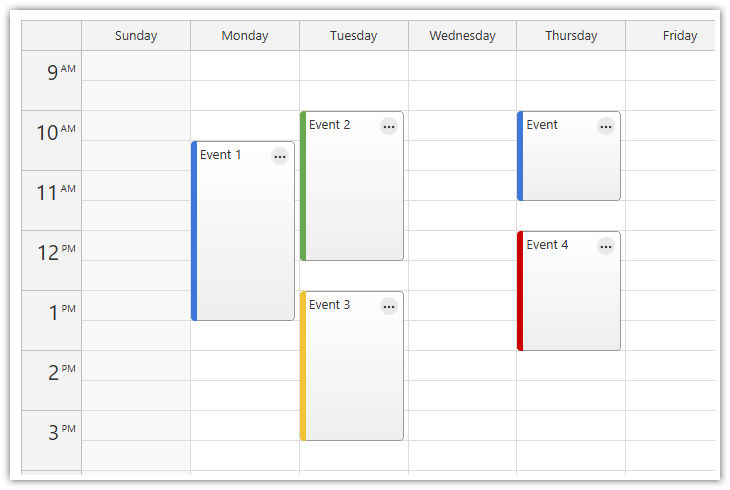 JavaScript Event Calendar Demo